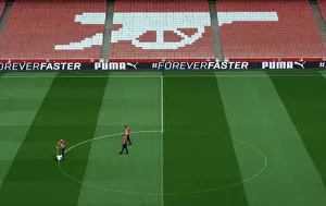 Arsenal V Sunderland 2014-15 Prints: Arsenal vs. Sunderland (2014-15) - Pitch Marking at Emirates Stadium, London