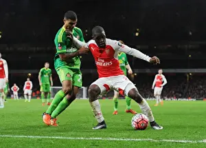 Arsenal V Sunderland FA Cup 2015-16 Prints: Arsenal vs Sunderland: FA Cup Battle - Campbell vs Yedlin at Emirates Stadium