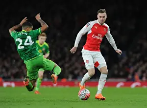 Arsenal V Sunderland FA Cup 2015-16 Prints: Arsenal vs. Sunderland: FA Cup Showdown - Ramsey vs. Yedlin's Intense Battle