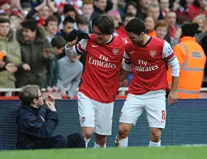 Arsenal V Sunderland 2013-14 Prints: Arsenal vs Sunderland: Intense Battle in the Premier League at Emirates Stadium (February 2014)