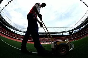 Images Dated 11th May 2015: Arsenal vs Swansea City: Emirates Stadium Readies for Premier League Battle (2014/15)