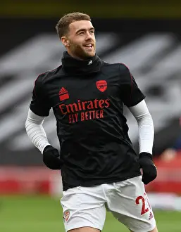 Arsenal V Tottenham Hotspur 2020-21 Prints: Arsenal vs. Tottenham: Calum Chambers Gears Up at Emirates Stadium (Premier League 2020-21)