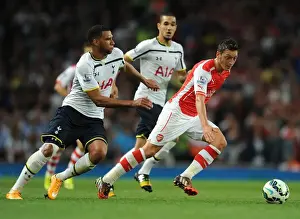 Arsenal V Tottenham Hotspur 2014-15 Prints: Arsenal vs. Tottenham: Clash of Midfield Titans - Jack Wilshere vs