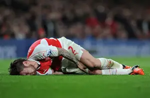 Arsenal V Tottenham Hotspur 2015-16 Prints: Arsenal vs. Tottenham: Debuchy Suffers Injury in Intense 2015-16 Premier League Clash