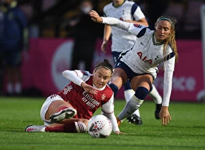Arsenal Women v Tottenham Hotspur Women - FA Cup 2020-21 Collection: Arsenal vs. Tottenham: A Fierce FA Cup Battle at Meadow Park