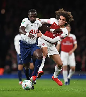 Arsenal V Tottenham Hotspur Carabao Cup 2018-19 Prints: Arsenal vs. Tottenham: Guendouzi vs. Sissoko in Carabao Cup Quarterfinal Showdown