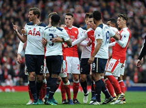 Arsenal V Tottenham Hotspur 2016-17 Prints: Arsenal vs. Tottenham: Intense Clash Between Xhaka
