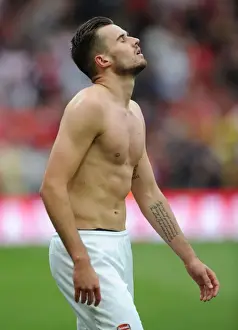 Spurs Prints: Arsenal vs. Tottenham: Intense Moment with Carl Jenkinson, 2013-14 Premier League