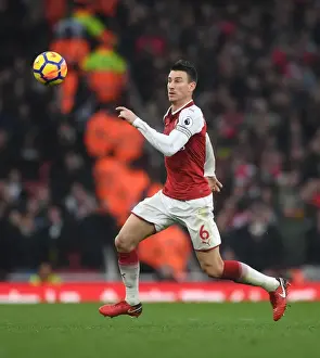 Arsenal V Tottenham Hotspur 2017-18 Prints: Arsenal vs. Tottenham: Koscielny's Battle in the Heart of the Action (2017-18)