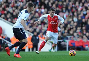 Arsenal V Tottenham Hotspur 2016-17 Prints: Arsenal vs. Tottenham: Mesut Ozil at Emirates Stadium (Premier League 2016-17)
