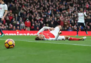 Arsenal V Tottenham Hotspur 2016-17 Prints: Arsenal vs. Tottenham: Ozil in Action at the Emirates Stadium (2016-17)