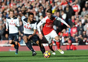Arsenal V Tottenham Hotspur 2016-17 Prints: Arsenal vs. Tottenham: Ozil vs. Dembele Battle in the 2016-17 Premier League