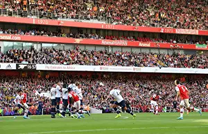 Arsenal V Tottenham Hotspur 2019-20 Prints: Arsenal vs. Tottenham: Pepe Takes Free Kick in 2019-20 Premier League Clash