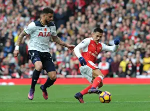 Arsenal V Tottenham Hotspur 2016-17 Prints: Arsenal vs. Tottenham: Sanchez and Walker Clash in the 2016-17 Premier League