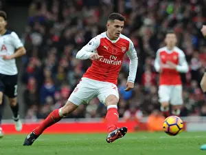 Arsenal V Tottenham Hotspur 2016-17 Prints: Arsenal vs. Tottenham Showdown: Granit Xhaka's Battle in the 2016-17 Premier League