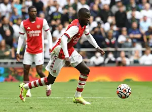 Tottenham Hotspur V Arsenal - The Mind Series 2021-22 Prints: Arsenal vs. Tottenham Showdown: Nicolas Pepe's Mind-Bending Performance at Tottenham Stadium