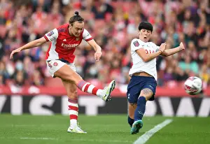 Arsenal Women V Tottenham Hotspur 2021-22 Prints: Arsenal vs. Tottenham: A Tense Shootout in the FA WSL - Caitlin Foord vs. Ashleigh Neville