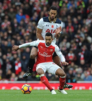 Arsenal V Tottenham Hotspur 2016-17 Prints: Arsenal vs. Tottenham: Walcott vs. Dembele - A Premier League Rivalry (2016-17)