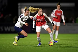Arsenal Women V Tottenham Hotspur Women - Conti Cup 2023-24 Prints: Arsenal vs. Tottenham Women's Clash: Kuehl vs. Thomas - FA WSL Cup Showdown