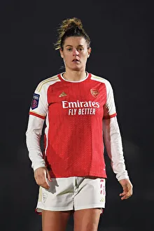 Arsenal Women V Tottenham Hotspur Women - Conti Cup 2023-24 Prints: Arsenal vs. Tottenham Women's FA Cup Clash: Jennifer Beattie Focuses Amid Intense Rivalry