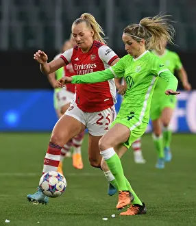VfL Wolfsburg V Arsenal Women 2021-22 Prints: Arsenal vs. VfL Wolfsburg: A Battle in the UEFA Women's Champions League Quarterfinals