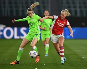 VfL Wolfsburg V Arsenal Women 2021-22 Prints: Arsenal vs. VfL Wolfsburg: A Battle in the UEFA Women's Champions League Quarterfinals