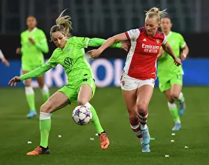 VfL Wolfsburg V Arsenal Women 2021-22 Prints: Arsenal vs. VfL Wolfsburg: A Battle in the UEFA Women's Champions League Quarterfinals