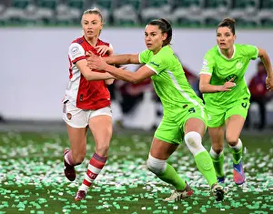 VfL Wolfsburg V Arsenal Women 2021-22 Prints: Arsenal vs. VfL Wolfsburg: A Battle in the UEFA Women's Champions League Quarterfinals