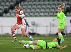 VfL Wolfsburg V Arsenal Women 2021-22 Prints: Arsenal vs. VfL Wolfsburg: A Battle in the UEFA Women's Champions League Quarterfinals