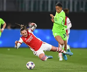 VfL Wolfsburg V Arsenal Women 2021-22 Prints: Arsenal vs. VfL Wolfsburg: A Battle in the UEFA Women's Champions League Quarterfinals