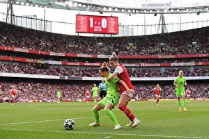 Arsenal Women V Vfl Wolfsburg 2022-23 Prints: Arsenal vs. VfL Wolfsburg: A Champions League Semifinal Battle for Possession