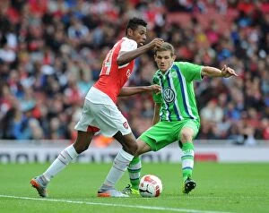 Images Dated 26th July 2015: Arsenal vs. VfL Wolfsburg: A Tense Emirates Cup Showdown, 2015
