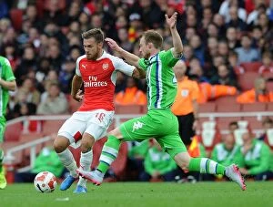 Images Dated 26th July 2015: Arsenal vs. VfL Wolfsburg: A Tense Emirates Cup Showdown, 2015