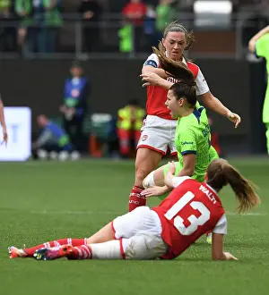 Vfl Wolfsburg V Arsenal Women 2022-23 Prints: Arsenal vs. VfL Wolfsburg: Tense Semifinal Clash in UEFA Women's Champions League
