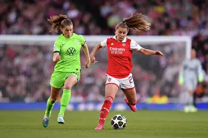 Arsenal Women V Vfl Wolfsburg 2022-23 Prints: Arsenal vs. VfL Wolfsburg: A Tense Semifinal Showdown in the 2022-23 Women's Champions League