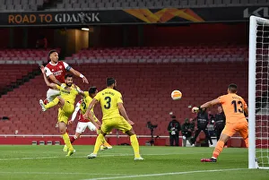 Arsenal V Villarreal 2020-21 Prints: Arsenal vs Villarreal: Aubameyang Heads Arsenal to Europa League Semi-Final Victory Amid Empty Emirates Stadium