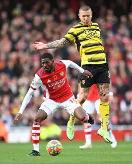 Arsenal V Watford 2021-22 Prints: Arsenal vs. Watford: Ainsley Maitland-Niles in Action, Premier League 2021-22