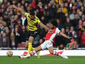 Arsenal V Watford 2021-22 Prints: Arsenal vs. Watford: Elneny vs. Fletcher Battle in the Premier League