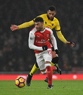 Arsenal V Watford 2016-17 Prints: Arsenal vs. Watford: Oxlade-Chamberlain vs. Capoue Clash in Premier League Showdown