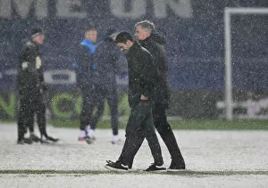 Images Dated 2nd January 2021: Arsenal vs. West Bromwich Albion: Mikel Arteta and Sam Allardyce Inspecting The Hawthorns Pitch