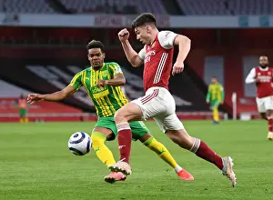 Arsenal vs. West Bromwich Albion: Tierney in Action at Empty Emirates Stadium, May 2021