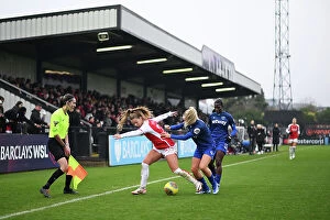 Images Dated 27th November 2023: Arsenal vs. West Ham United: A Battle for Possession in the Barclays Women's Super League