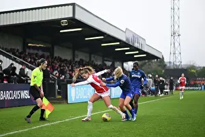 Arsenal Women V West Ham United Women 2023-24 Prints: Arsenal vs. West Ham United: A Battle for Possession in the Barclays Women's Super League