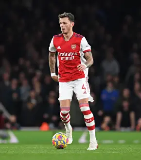 Arsenal V West Ham United 2021-22 Prints: Arsenal vs West Ham United: Ben White in Action at the Emirates Stadium