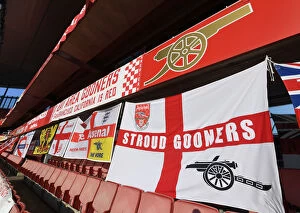 Images Dated 19th September 2020: Arsenal vs West Ham United: Passionate Fan Display at Emirates Stadium (2020-21)