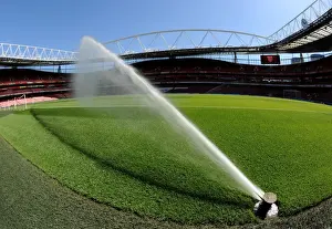 Arsenal V West Ham United 2015-16 Prints: Arsenal vs. West Ham United: Pitch Preparation at The Emirates (2015-16)