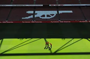 Arsenal V West Ham United 2015-16 Prints: Arsenal vs. West Ham United: Pre-Match Pitch Preparation at Emirates Stadium (2015-16)
