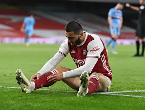 Arsenal vs West Ham United: Sead Kolasinac in Action at the Emirates Stadium (2020-21 Premier League)