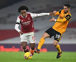 Arsenal V Wolverhampton Wanderers 2020-21 Prints: Arsenal vs. Wolverhampton Wanderers: A Battle at Emirates Stadium Amidst the Pandemic (2020-21)
