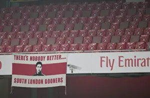 Arsenal vs. Wolverhampton Wanderers: Empty Emirates Stadium (2020-21) - Mikel Arteta Banner